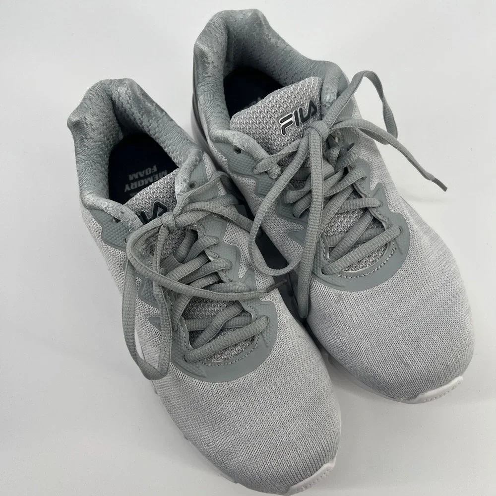 FILA Memory Upsurge Womens Running Shoes Grey White 5RM00351-063 Size 9